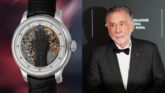 El director Francis Ford Coppola y su exclusivo reloj, ya subastado por 10,8 millones de dólares tras el batacazo financiero de 'Megalópolis'. El director Francis Ford Coppola y su exclusivo reloj, ya subastado por 10,8 millones de dólares tras el batacazo financiero de 'Megalópolis'.