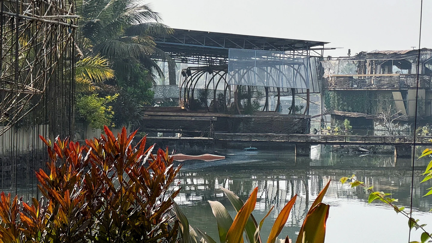 Imagen de la discoteca incendiada en Goa (India) Imagen de la discoteca incendiada en Goa (India)