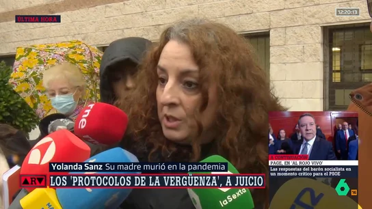 "Dejaste morir a mi madre": familiares de las víctimas de los 'protocolos de la vergüenza' increpan a Peromingo "Dejaste morir a mi madre": familiares de las víctimas de los 'protocolos de la vergüenza' increpan a Peromingo