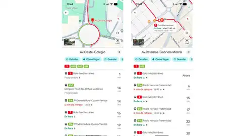 Siguiendo el recorrido de los autobuses interurbanos en Google Maps Siguiendo el recorrido de los autobuses interurbanos en Google Maps