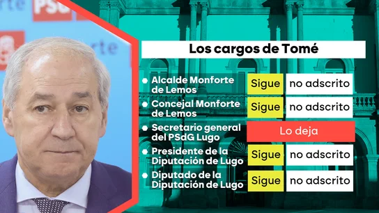 José Tomé, el hasta ahora presidente de la Diputación de Lugo. José Tomé, el hasta ahora presidente de la Diputación de Lugo.