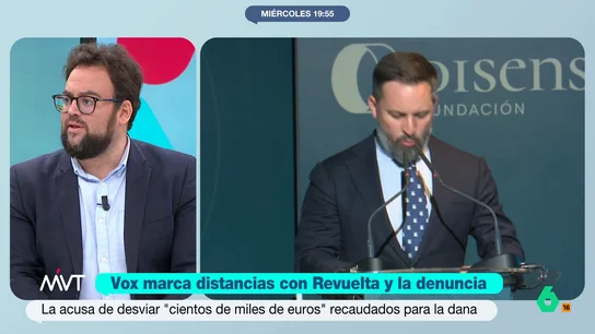 Monrosi, sobre Vox y Revuelta: "Esta gente es igual o más corrupta que los de toda la vida y no dejan de subir en las encuestas" Ante el escándalo de la organización juvenil Revuelta, vinculada a Vox, que se habría quedado con donativos para afectados por la DANA, Monrosi hace una reflexión en este vídeo sobre uno de los "efectos más perniciosos" de la política actual.