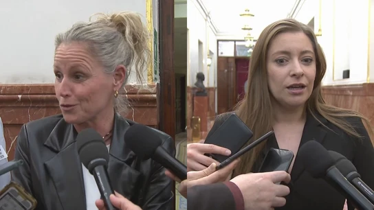 Las portavoces Montse Mínguez (PSOE) y Ester Muñoz (PP). Las portavoces Montse Mínguez (PSOE) y Ester Muñoz (PP).