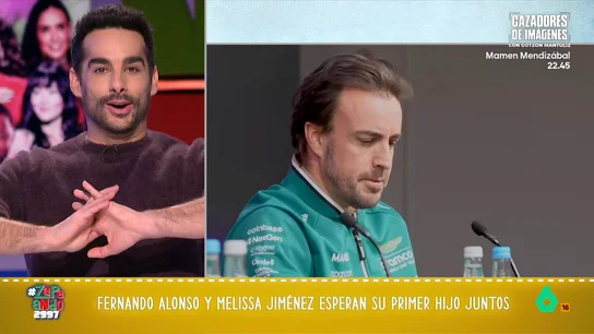 Juan Sanguino explica lo que se sabe hasta ahora del hijo que esperan Fernando Alonso y Melissa Jiménez Juan Sanguino hace su repaso semanal a las portadas de la prensa rosa y habla sobre la noticia del primer hijo que esperan Fernando Alonso y la periodista Melissa Jiménez. En este vídeo, explica lo que se sabe hasta ahora.