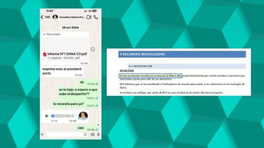 Pradas advirti&oacute; por mensaje a la secretaria de Maz&oacute;n que hab&iacute;a inundaciones y rescates a las 10:15 del d&iacute;a de la DANA