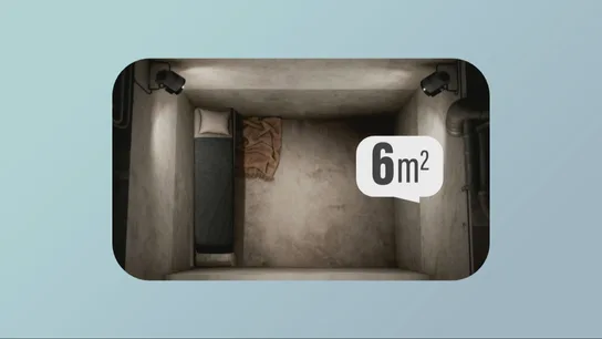 Recreación de la celda donde se encuentra la fontanera del PSOE, Leire Díez Recreación de la celda donde se encuentra la fontanera del PSOE, Leire Díez