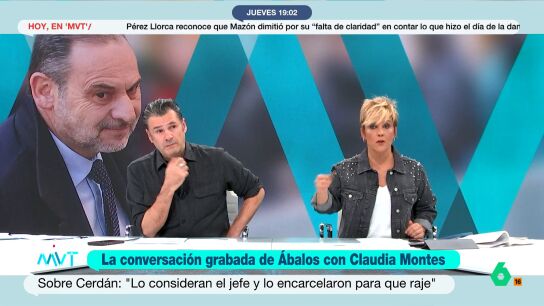 Cristina Pardo reacciona en este v&iacute;deo a la llamada entre Jos&eacute; Luis &Aacute;balos y Claudia Montes donde hablan de las comisiones que se le atribuyen a Cerd&aacute;n y del "contrato de mierda de 1.300 euros" de 'Miss Asturias' en Logirail.