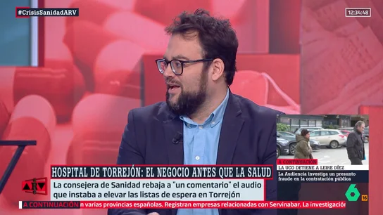 Monrosi critica el modelo de privatización de la sanidad: "No va de que te atiendan mejor, va de que se enriquezcan unos pocos" Monrosi critica el modelo de privatización de la sanidad: "No va de que te atiendan mejor, va de que se enriquezcan unos pocos"