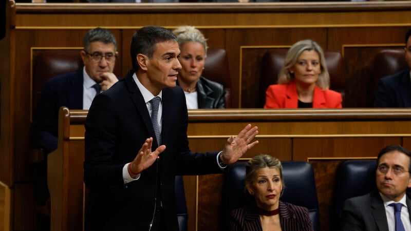 Pedro Sánchez el miércoles en la sesión de control al Gobierno.