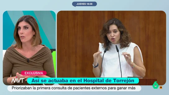Raquel Ejerique, a Ayuso: "El problema no es el correo de su pareja, sino que trabaja para una empresa con un interés absoluto en la CAM" Ayuso cargaba contra la prensa tras preguntarle por el alias que usaba su novio en Quirón, una forma de "desviar la atención" para Raquel Ejerique, que en este vídeo la considera "una táctica muy de Miguel Ángel Rodríguez".