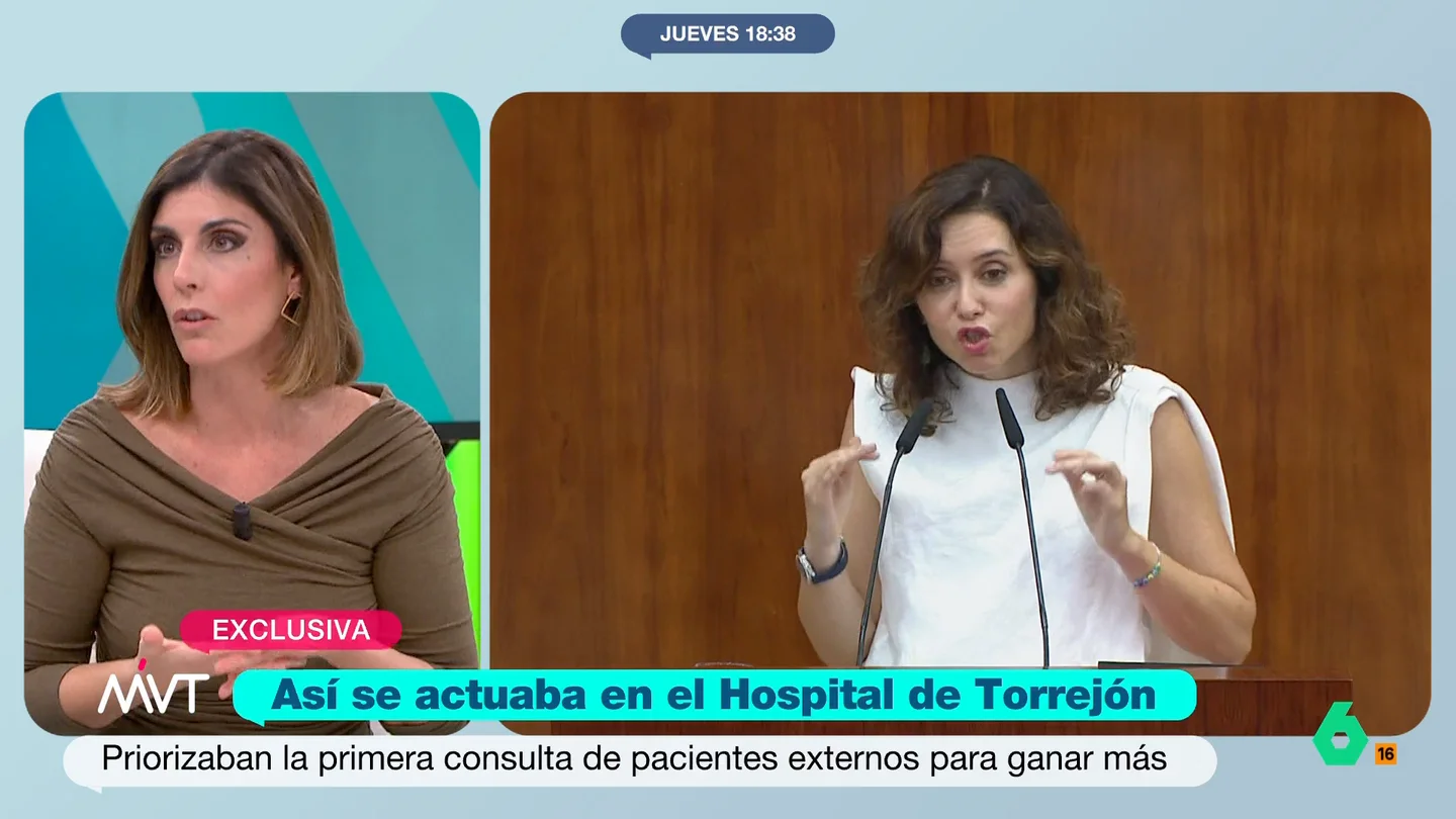 Raquel Ejerique, a Ayuso: "El problema no es el correo de su pareja, sino que trabaja para una empresa con un interés absoluto en la CAM" Ayuso cargaba contra la prensa tras preguntarle por el alias que usaba su novio en Quirón, una forma de "desviar la atención" para Raquel Ejerique, que en este vídeo la considera "una táctica muy de Miguel Ángel Rodríguez".