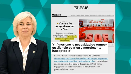 Extracto de la carta publicada por Elena Valenciano. Extracto de la carta publicada por Elena Valenciano.