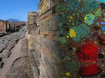 Antigua pared de Pompeya Antigua pared de Pompeya