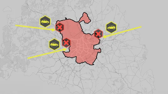 Grafismo de la 'almendra central de Madrid' tras la decisión del Ayuntamiento de dejar circular a los coches sin etiqueta Grafismo de la 'almendra central de Madrid' tras la decisión del Ayuntamiento de dejar circular a los coches sin etiqueta