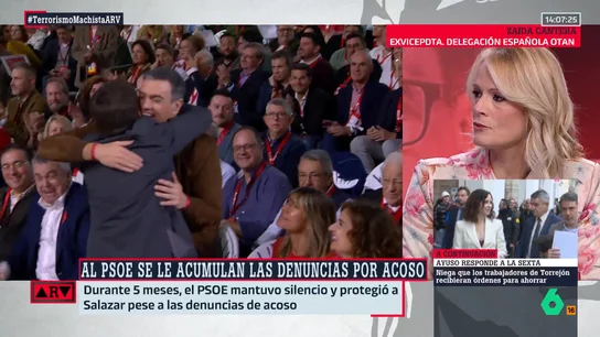 Zaida Cantera, tras los escándalos de acoso en el PSOE: "Necesito más contundencia por parte de mis compañeros" Zaida Cantera, tras los escándalos de acoso en el PSOE: "Necesito más contundencia por parte de mis compañeros"