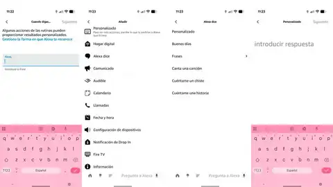 Rutinas respuestas personalizadas Rutinas respuestas personalizadas