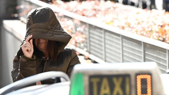 Leire D&iacute;ez, a su salida de la Audiencia Nacional