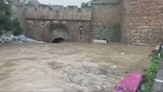 Im&aacute;genes de la ciudad de Safi durante la crecida del r&iacute;o Chaaba (Marruecos)