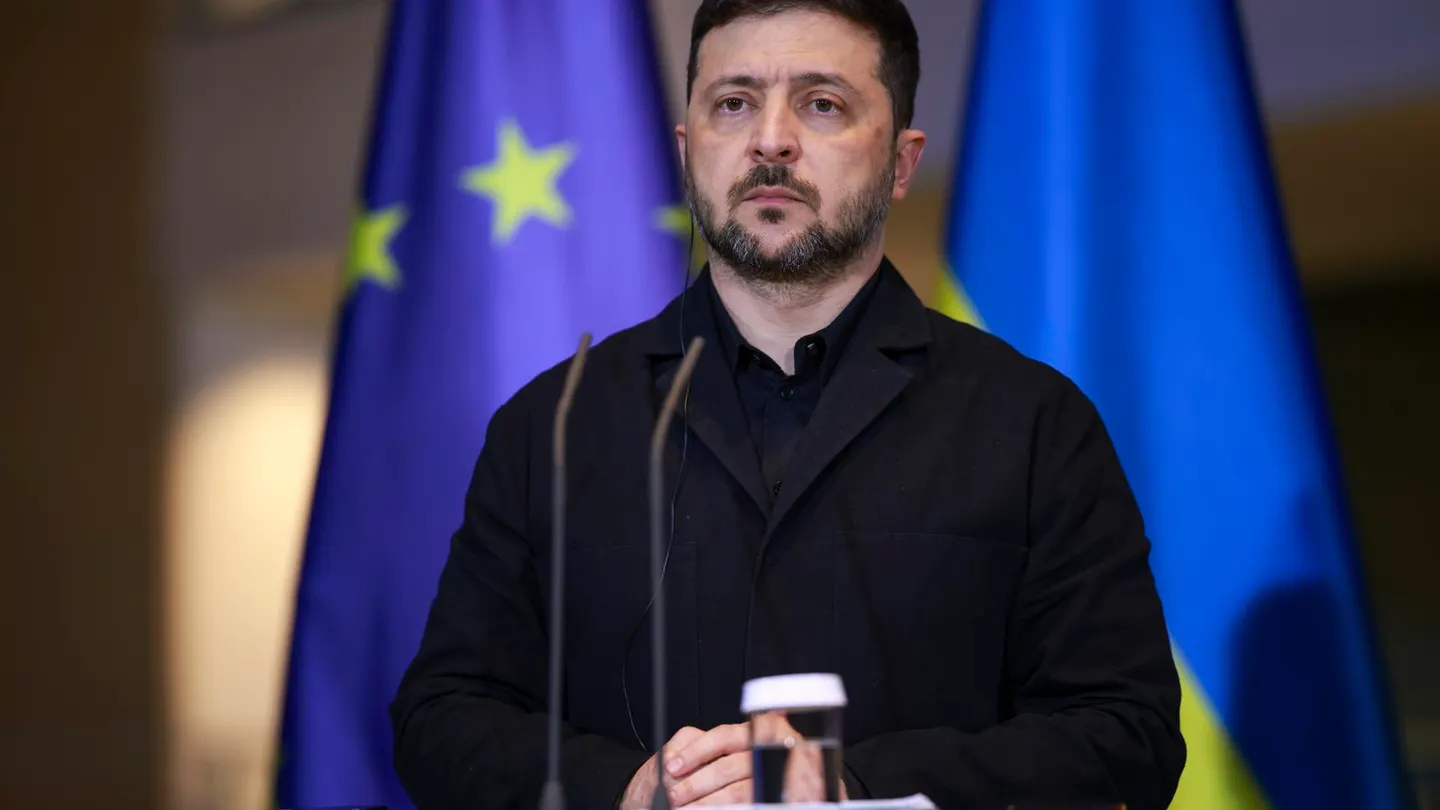 El presidente de Ucrania, Volodimir Zelenski, en Berlín, este lunes. El presidente de Ucrania, Volodimir Zelenski, en Berlín, este lunes.