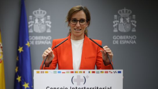 M&oacute;nica Garc&iacute;a tras la reuni&oacute;n del Consejo Interterritorial del Sistema Nacional de Salud, el viernes. 