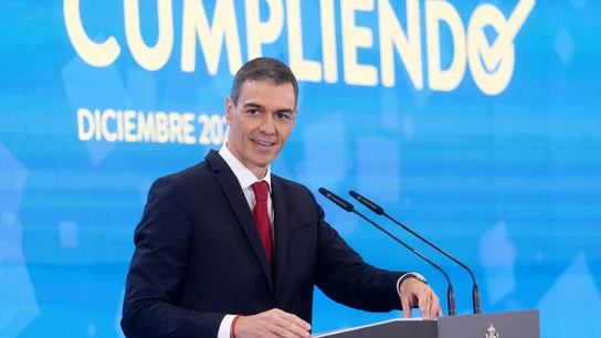 El presidente del Gobierno, Pedro Sánchez, durante una rueda de prensa, en el Palacio de la Moncloa, a 15 de diciembre de 2025 El presidente del Gobierno, Pedro Sánchez, durante una rueda de prensa, en el Palacio de la Moncloa, a 15 de diciembre de 2025