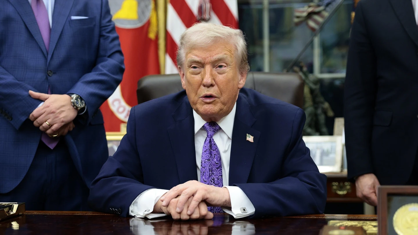 Imagen del presidente de los Estados Unidos, Donald Trump, en el Despacho Oval de la Casa Blanca Imagen del presidente de los Estados Unidos, Donald Trump, en el Despacho Oval de la Casa Blanca