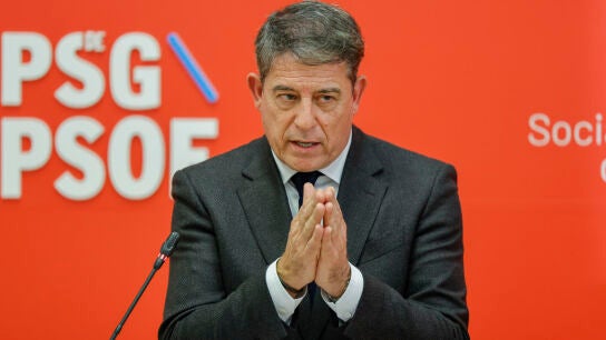 El secretario general de del PSdG-PSOE, Jos&eacute; Ram&oacute;n G&oacute;mez Besteiro, explica las medidas tomadas por el partido antes las recientes denuncias por acoso.