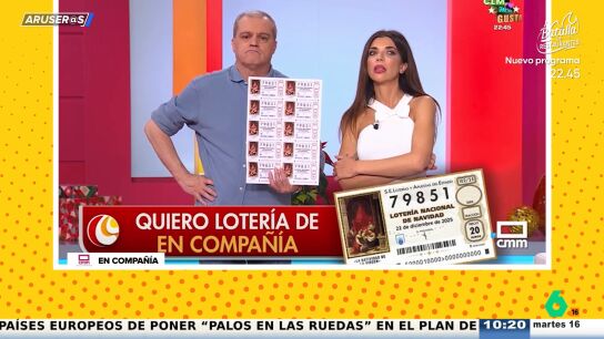 El 'zasca' de Ram&oacute;n Garc&iacute;a al ver que una se&ntilde;ora rechaza la loter&iacute;a de Navidad de 'En Compa&ntilde;&iacute;a'