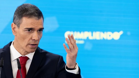 Pedro Sánchez durante su comparecencia Pedro Sánchez durante su comparecencia/ Eduardo Parra / Europa Press