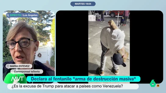 María Estévez, sobre la 'guerra' de Trump contra el fentanilo: "Si fuera crack no tendría tanta preocupación, pero afecta a sus votantes" María Estévez analiza en este vídeo la orden de Donald Trump para declarar al fentanilo arma de destrucción masiva y recuerda que las principales víctimas son "jóvenes blancos sin estudios universitarios", un perfil cercano a sus votantes.