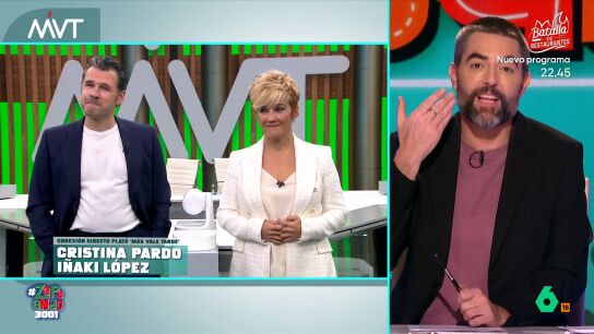 Dani Mateo conecta un d&iacute;a m&aacute;s con I&ntilde;aki L&oacute;pez y Cristina Pardo para conocer los contenidos de M&aacute;s Vale Tarde y terminan hablando del flem&oacute;n del presentador: "Luego te preguntas por qu&eacute; no tienes amigos", le responde I&ntilde;aki.