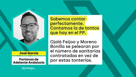 José García, portavoz de Adelante Andalucía, responde a Feijóo. José García, portavoz de Adelante Andalucía, responde a Feijóo.