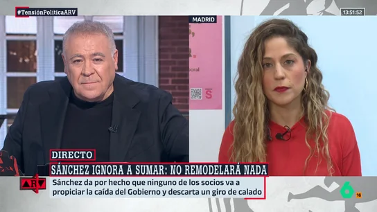 Sumar avisa al PSOE de que si no remodela el Gobierno estará "suicidándose": "Dudo que Sánchez tenga intención de inmolarse" Sumar avisa al PSOE de que si no remodela el Gobierno estará "suicidándose": "Dudo que Sánchez tenga intención de inmolarse"