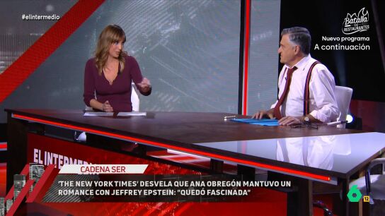 Sandra Sabat&eacute;s, al descubrir el romance de Ana Obreg&oacute;n y Jeffrey Epstein: "Lequio ya es solo su segundo peor novio"