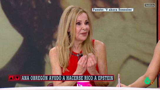 Ana Obreg&oacute;n, sobre su relaci&oacute;n con Jeffrey Epstein: "Me repugna haber sido su amiga"