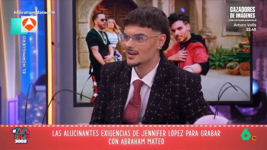 Abraham Mateo desvel&oacute; ayer en 'El Hormiguero' algunas de las exigencias de Jennifer L&oacute;pez para grabar el videoclip con &eacute;l, entre otras 1.800 d&oacute;lares para las u&ntilde;as, 5.000 en maquillaje o 10.000 para peluquer&iacute;a.