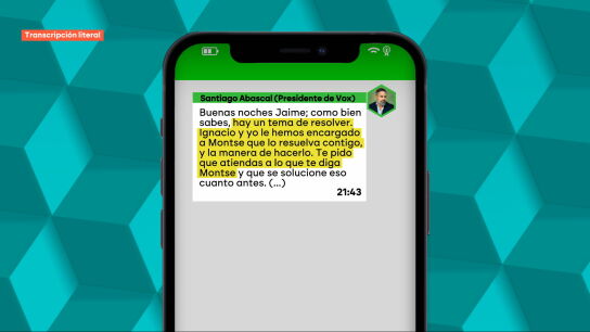 El WhatsApp que demuestra que Abascal intent&oacute; provocar la disoluci&oacute;n de Revuelta "cuanto antes": "Y despu&eacute;s nos tomamos los caf&eacute;s que quieras"