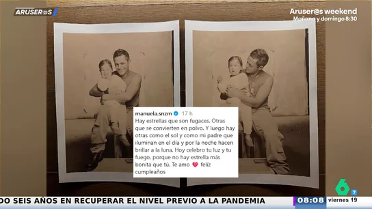 La bonita felicitación de la hija de Alejandro Sanz por sus 57 años: "No hay estrella más bonita que tú" La bonita felicitación de la hija de Alejandro Sanz por sus 57 años: "No hay estrella más bonita que tú"