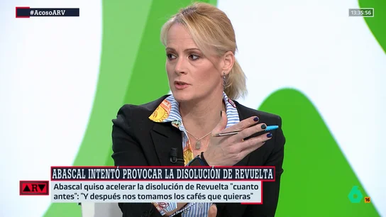 Zaida Cantera, sobre la polémica con Revuelta: "Es obvio que Abascal lo sabía todo" Zaida Cantera, sobre la polémica con Revuelta: "Es obvio que Abascal lo sabía todo"