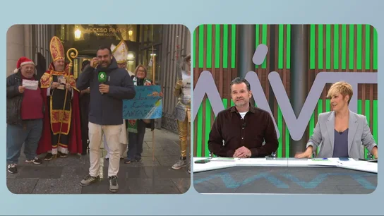 Los presentadores de Más Vale Tarde, Iñaki López y Cristina Pardo, durante una conexión con Javier Bastida en el Teatro Real Los presentadores de Más Vale Tarde, Iñaki López y Cristina Pardo, durante una conexión con Javier Bastida en el Teatro Real