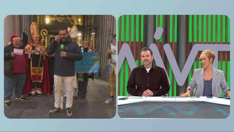 Los presentadores de M&aacute;s Vale Tarde, I&ntilde;aki L&oacute;pez y Cristina Pardo, durante una conexi&oacute;n con Javier Bastida en el Teatro Real