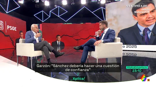 La opinión de Baltasar Garzón sobre Pedro Sánchez: "Debería hacer una cuestión de confianza o dar un paso al lado y que entrara otra persona" La opinión de Baltasar Garzón sobre Pedro Sánchez: "Debería hacer una cuestión de confianza o dar un paso al lado y que entrara otra persona"