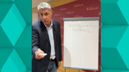 Xavier Garc&iacute;a Albiol, alcalde de Badalona