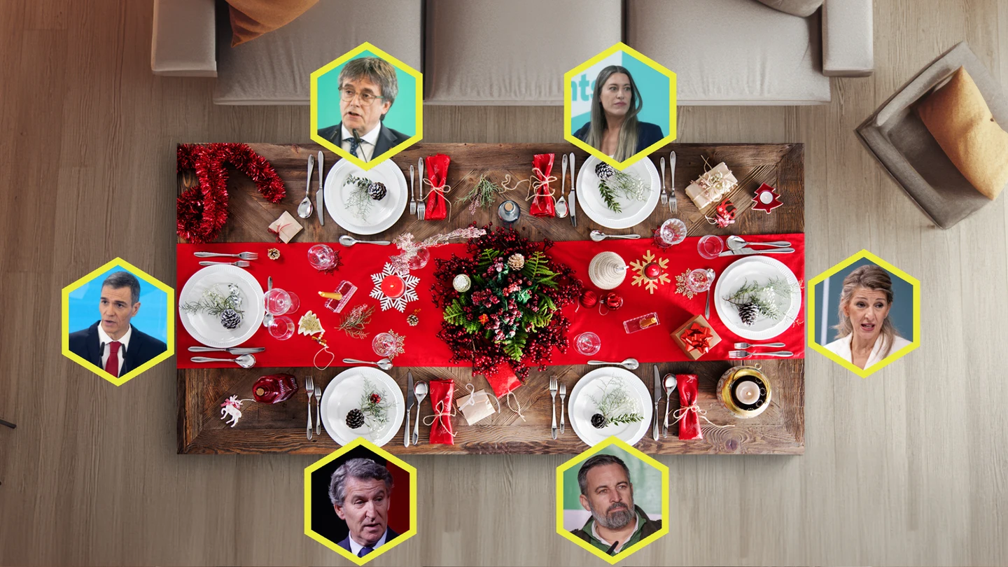 La cena de Navidad más política: así sería el encuentro entre todas las principales figuras en una misma mesa. La cena de Navidad más política: así sería el encuentro entre todas las principales figuras en una misma mesa.