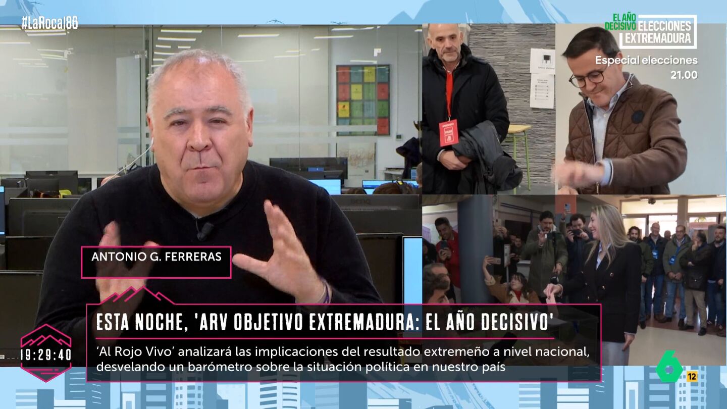 Ferreras analiza el "aleteo y mariposa electoral" de las elecciones en Extremadura