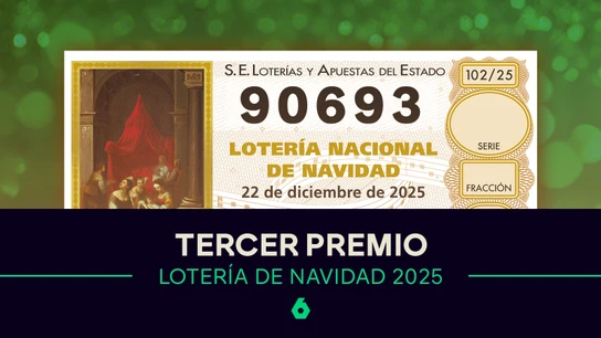 El tercer premio, 90693, de la Lotería de Navidad de 2025 El tercer premio, 90693, de la Lotería de Navidad de 2025