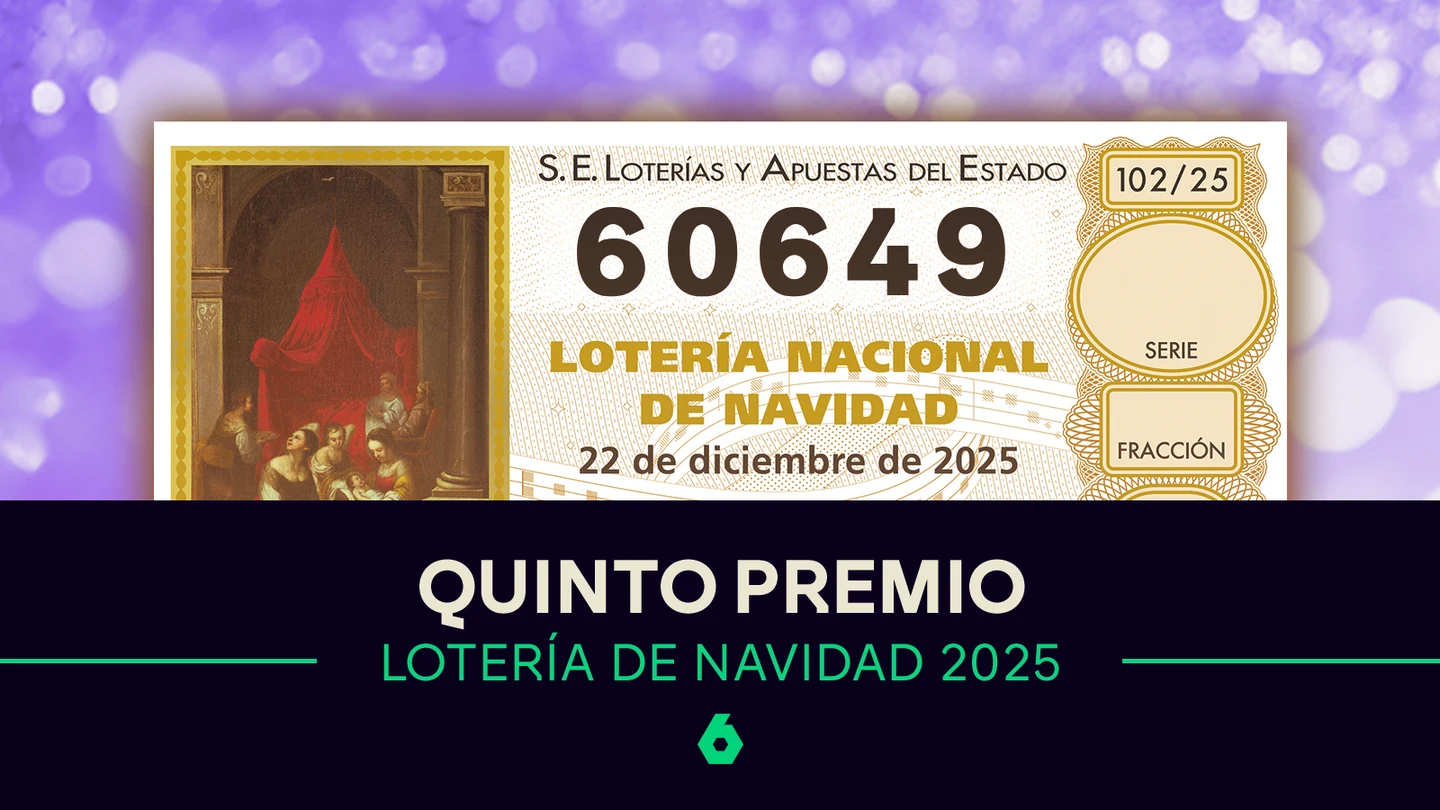 El 60649, segundo quinto premio de la Lotería de Navidad 2025 El 60649, segundo quinto premio de la Lotería de Navidad 2025
