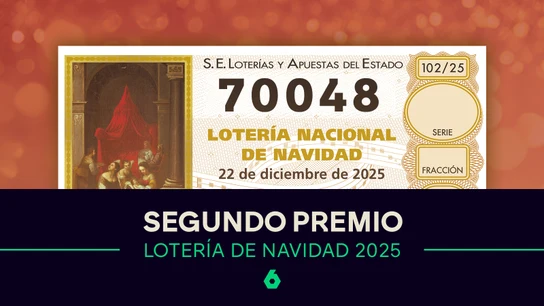 El 70048 se lleva el segundo premio de la Lotería de Navidad de 2025 El 70048 se lleva el segundo premio de la Lotería de Navidad de 2025