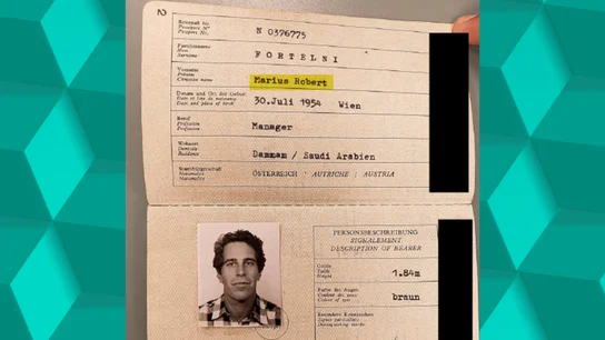 El pasaporte falso de Epstein. El pasaporte falso de Epstein.