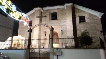 Parroquia de Santa Catalina, en Rute, y luces de Navidad